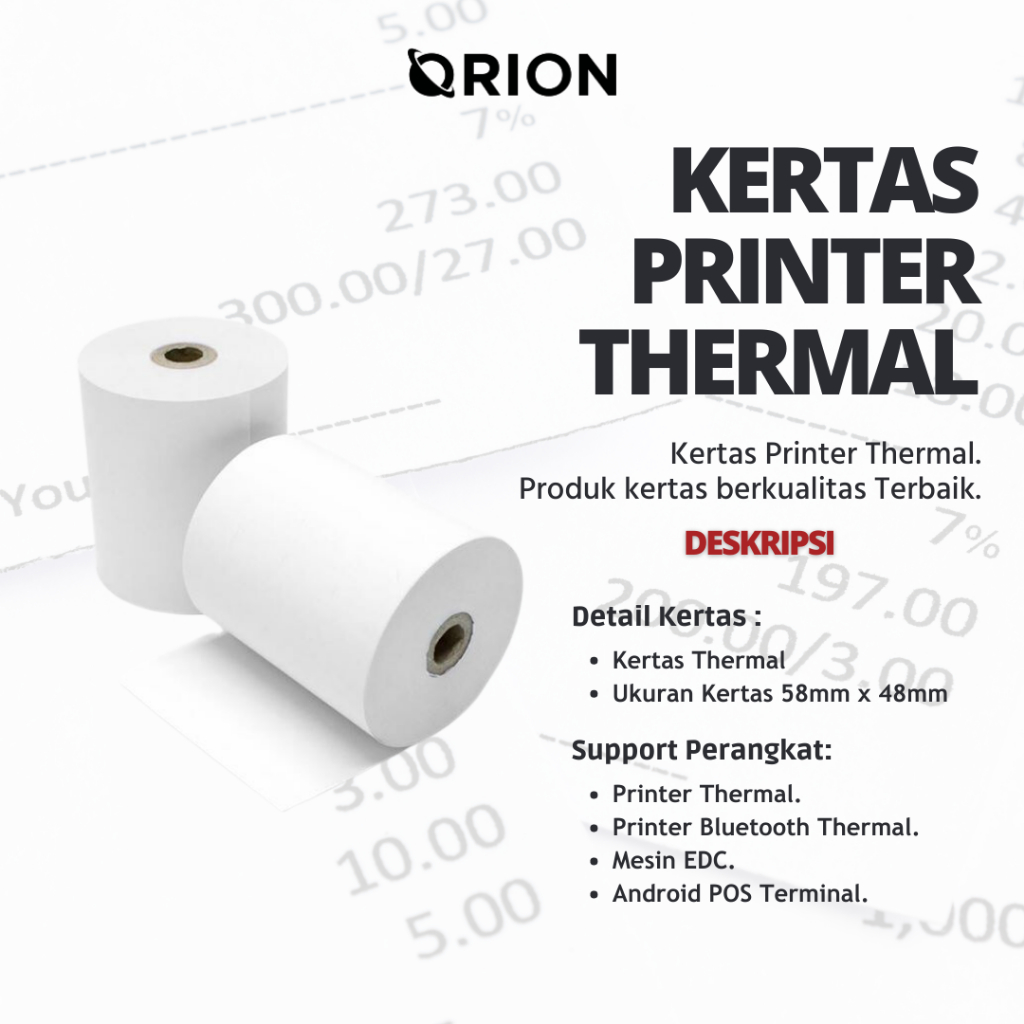 Kertas Thermal Printer 58mm x 48mm