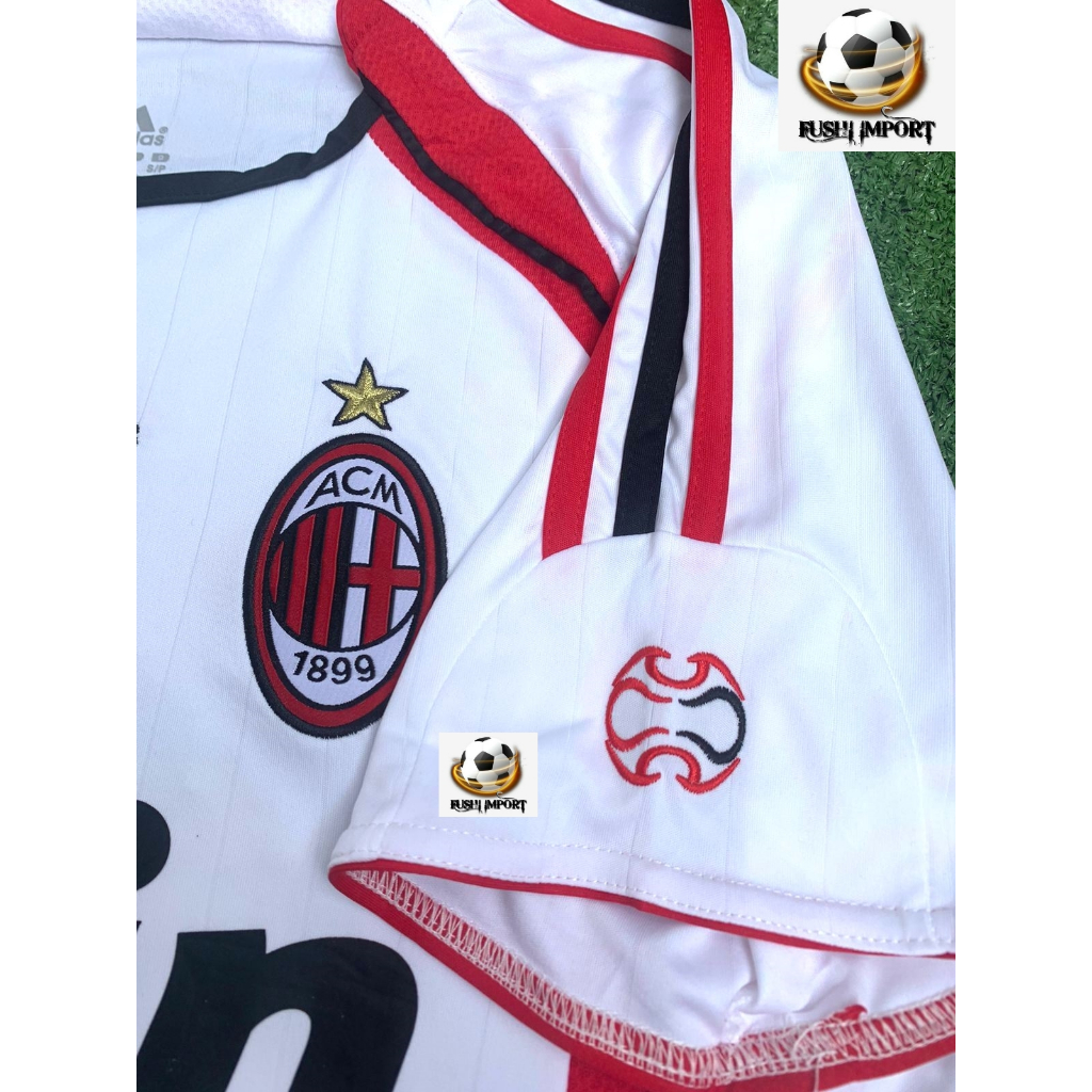 RETRO | Jersey Baju Bola Milan Away Bwin 2006 2007 Grade Ori