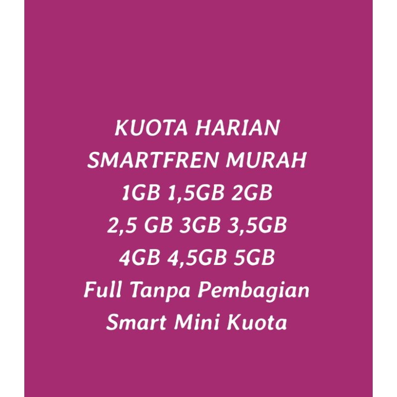 Paket Internet Smartfren 3-7 hari Murah, Full Tanpa Pembagian, paket data Smartfren, paket internet 