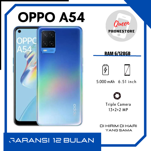 OPPO A54 RAM 6/128GB GARANSI 1 TAHUN