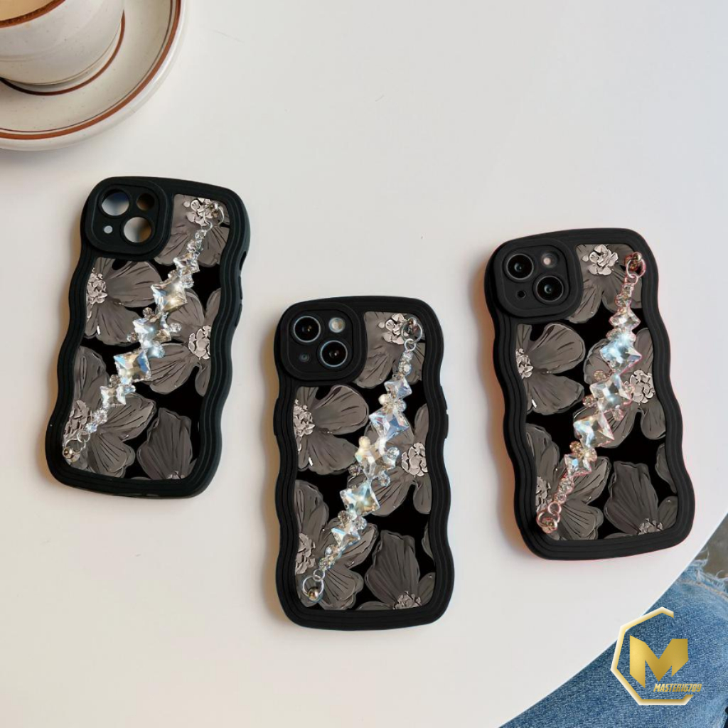 GC34 GC43 CASE CASING SOFTCASE SILIKON WAVY WAVE CARACTER RANTAI DIAMOND GRIP FOR VIVO Y21S  Y33S Y21A Y21T Y32 2021 Y22 Y22S Y35 2022 Y51 Y53S Y53 MA4887