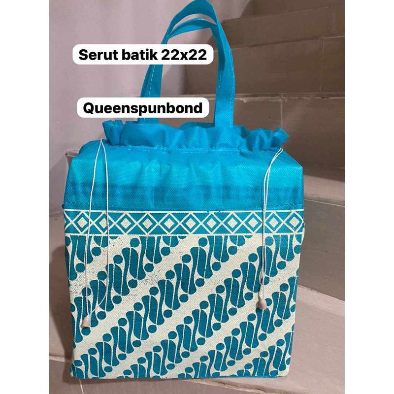 HARGA LUSIN ISI 12 BIJI- TAS HAJATAN SERUT BATIK  TEBAL 50 GSM MURNI BUKAN ABAL ABAL 22x22 WARNA IKUT STOK