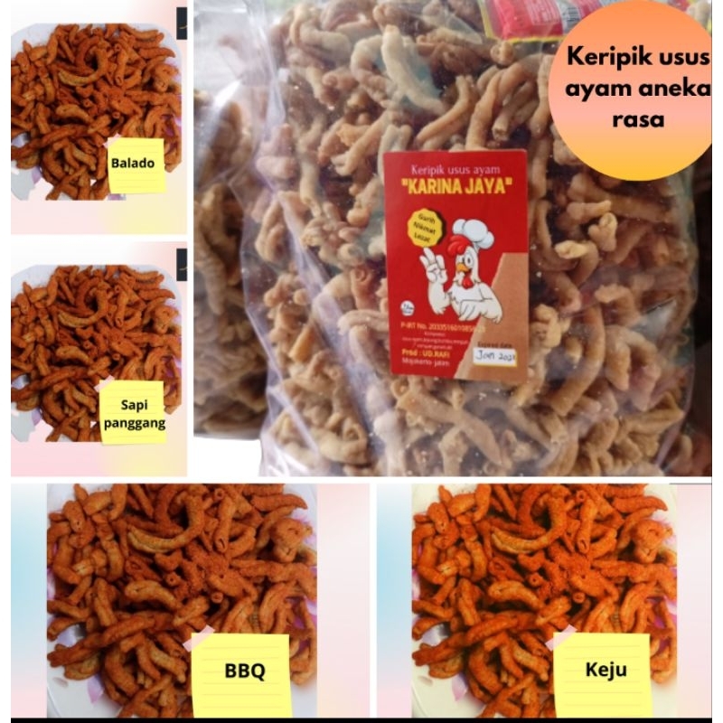 

(500gram) Keripik Usus Ayam Krispi Aneka Rasa