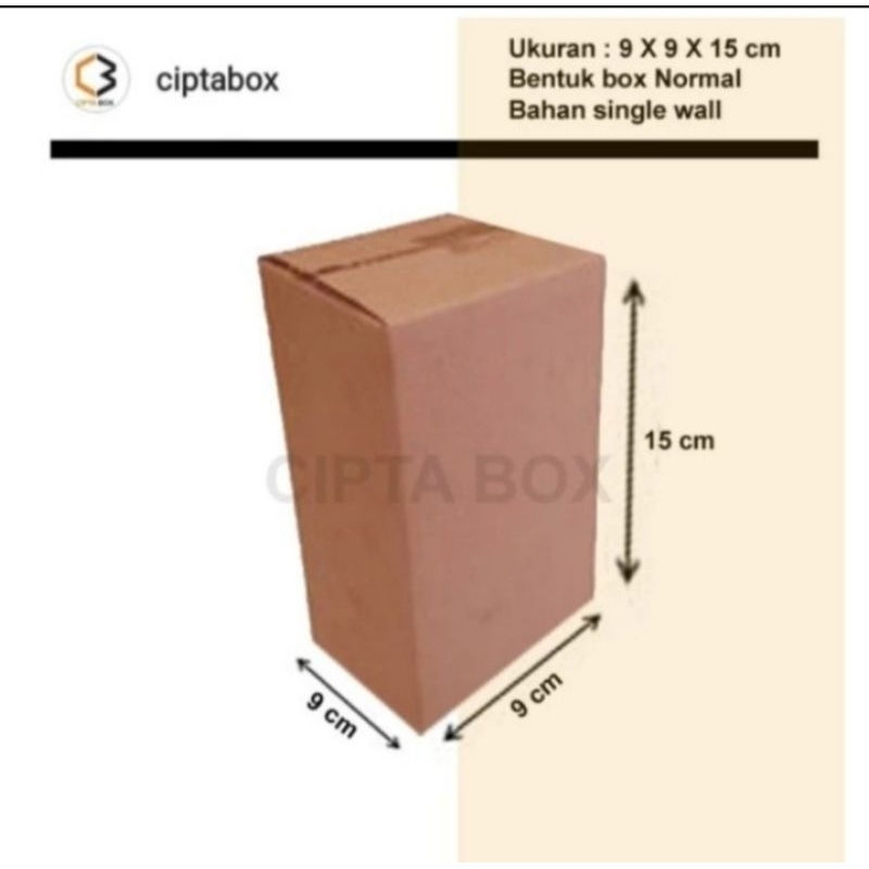 

kardus karton box ukuran 9x9x15cm