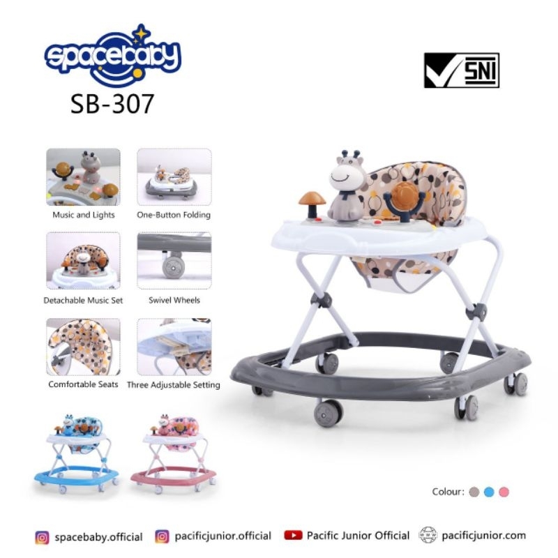 READY STOK BISA COD BABY WALKER SB307 ADA MUSIK,MAINAN,FREE PACKING BUBBLE