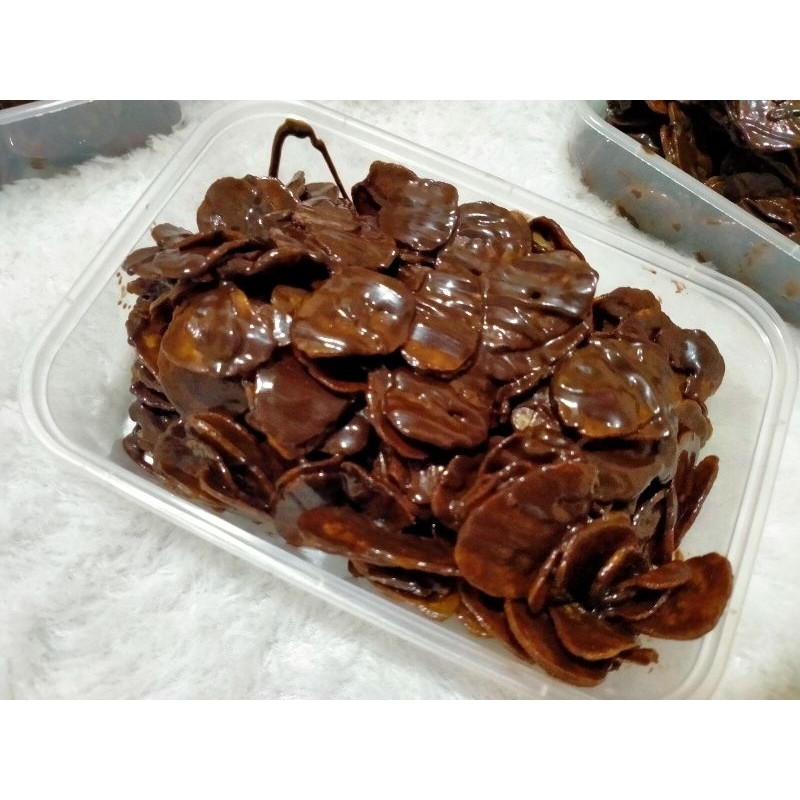 

keripik pisang coklat lumber box ukuran isi 200 gram