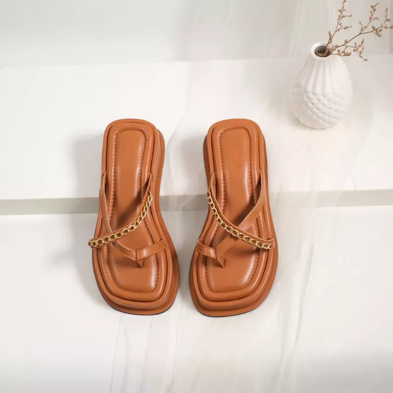 sandal wanita platfrom nagita tali rantai