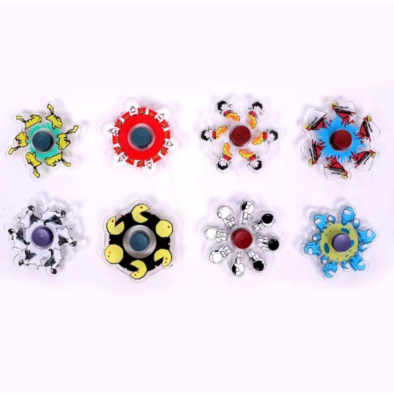 Mainan Spinner Anime Kartun Motorik Anak Latih Jari Tangan / Mainan Anti Stres Motif Kartun Anime / Mainan Kreatif Deformation Fidget Spinner Fingertip Mechanical Gyro