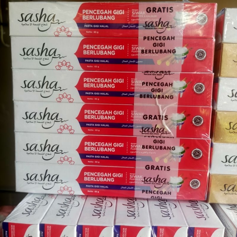 Beli 1 gratis 1 Sasha Siwak pasta gigi