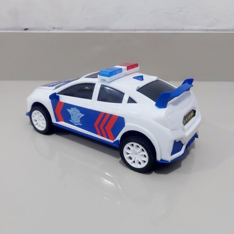 mainan mobil patroli polisi - miniatur mobilan police sedan anak laki cowok