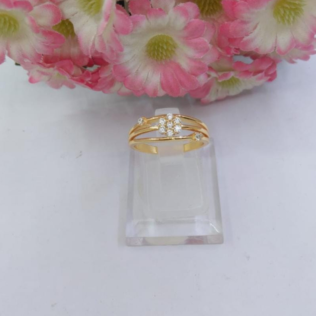 Cincin Titanium Wanita Emas Muda Anti Karat Asli Silver Emas Couple Dewasa Dan Luntur Logam Asesoris