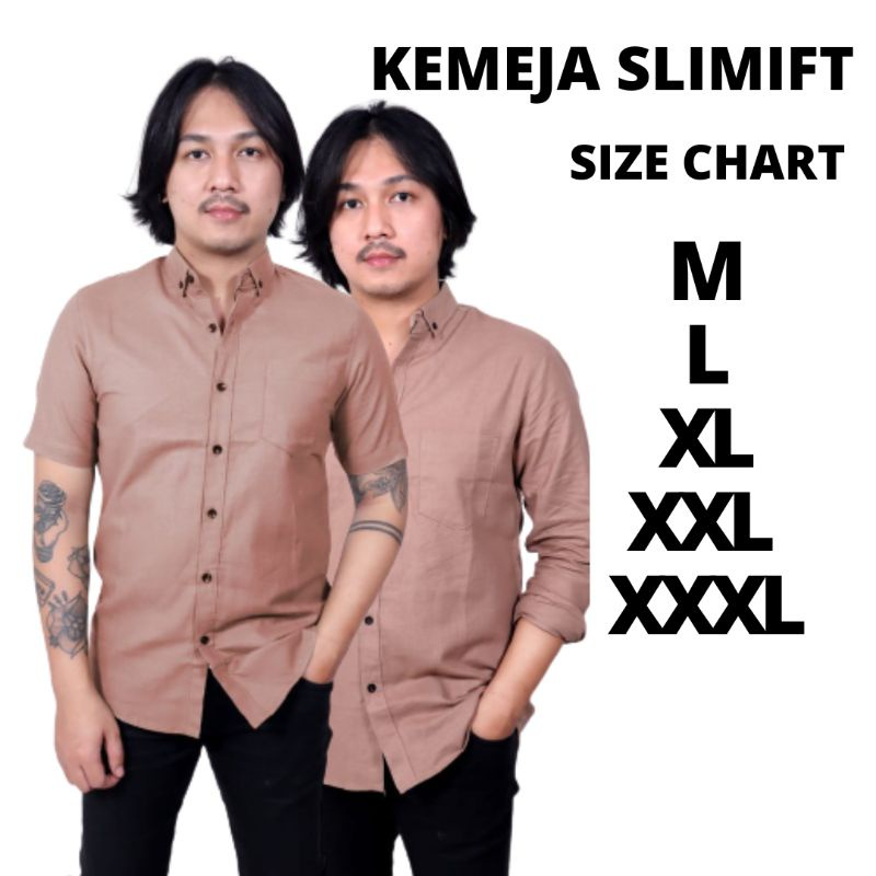 kemeja pria polos lengan panjang mocca coklat tua hem cowok lengan pendek coklat tua hem pria tangan