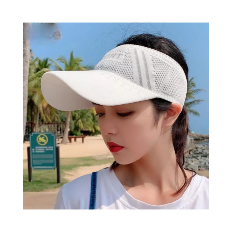 Topi Putih Topi Fashion Topi Sport Topi Senam Topi Rajut