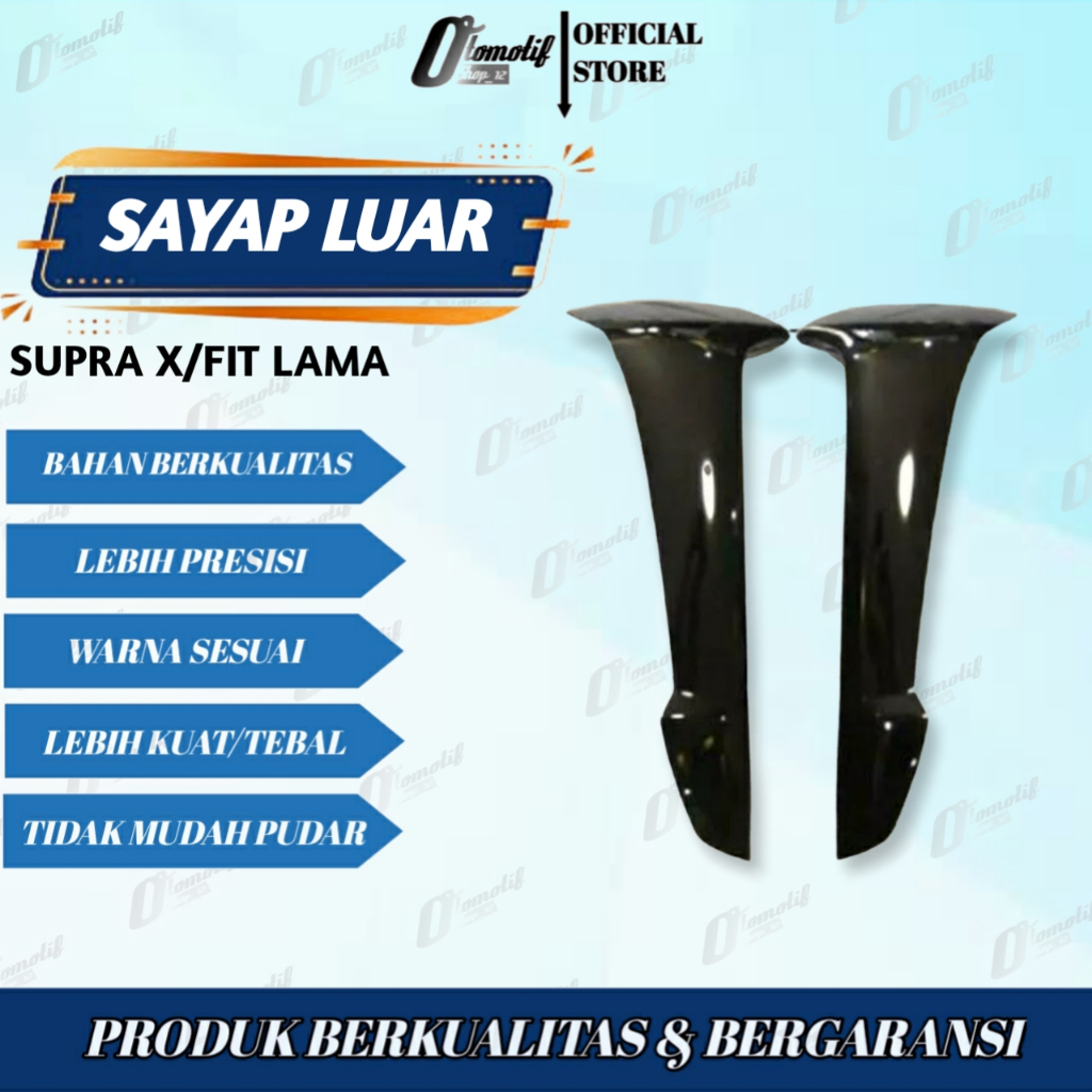 Sayap Body Depan Bagian Luar Sayap Luar Honda Supra x 100 / Supra Fit lama Hitam