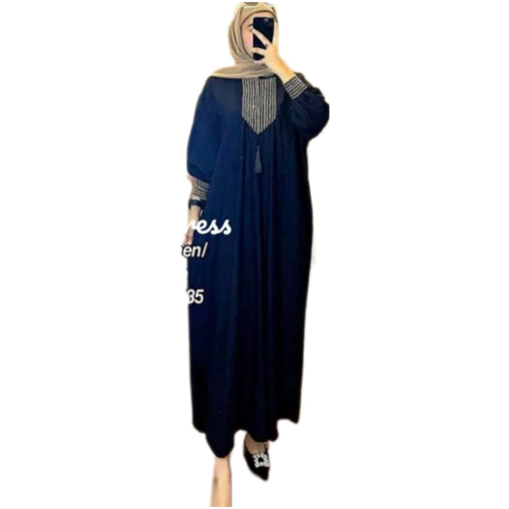 GAMIS ABAYA TURKY TERBARU DRESS WANITA ARABIAN STYLE ABAYA DRESS IMPOR TERLARIS MODEL POLOS AKSEN RENDA PREMIUM OOTD GAMIS LEBARAN WANITA MUSLIMAH TERBARU 2023 BAHAN POLO LINEN