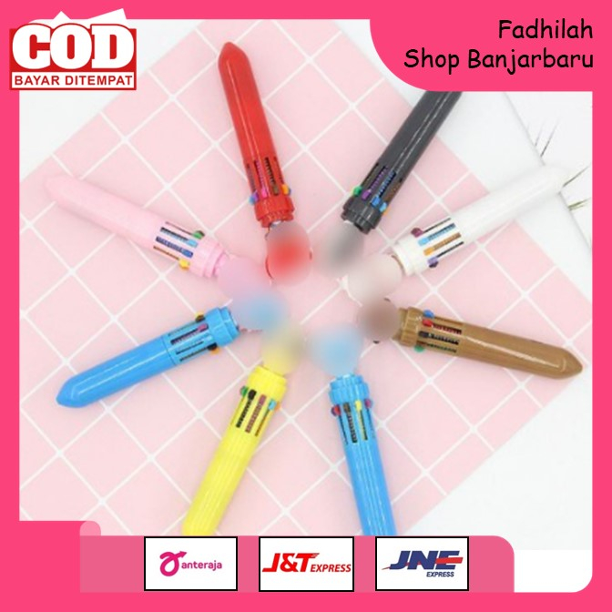 PENA KARAKTER BT21 ARMY MEKANIK WARNA WARNI PULPEN KARAKTER MULTI WARNA PENA CARTOON MURAH | FADHILAH SHOP BJB