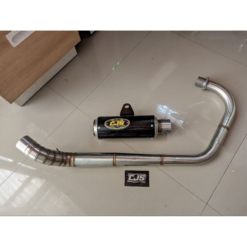 KNALPOT TIGER CB GL MP KOMPETISI BALAP CJS RACING GP1 BLACK SERIES