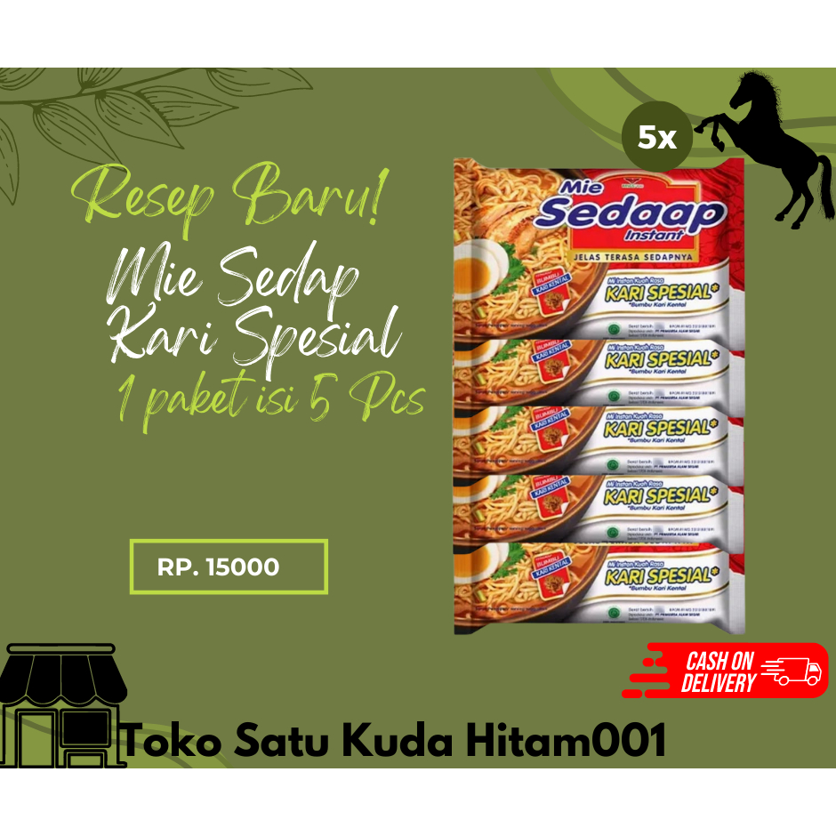 

Mie Kuah Instan SEDAAP Rasa Kari Spesial paket 5 Pcs