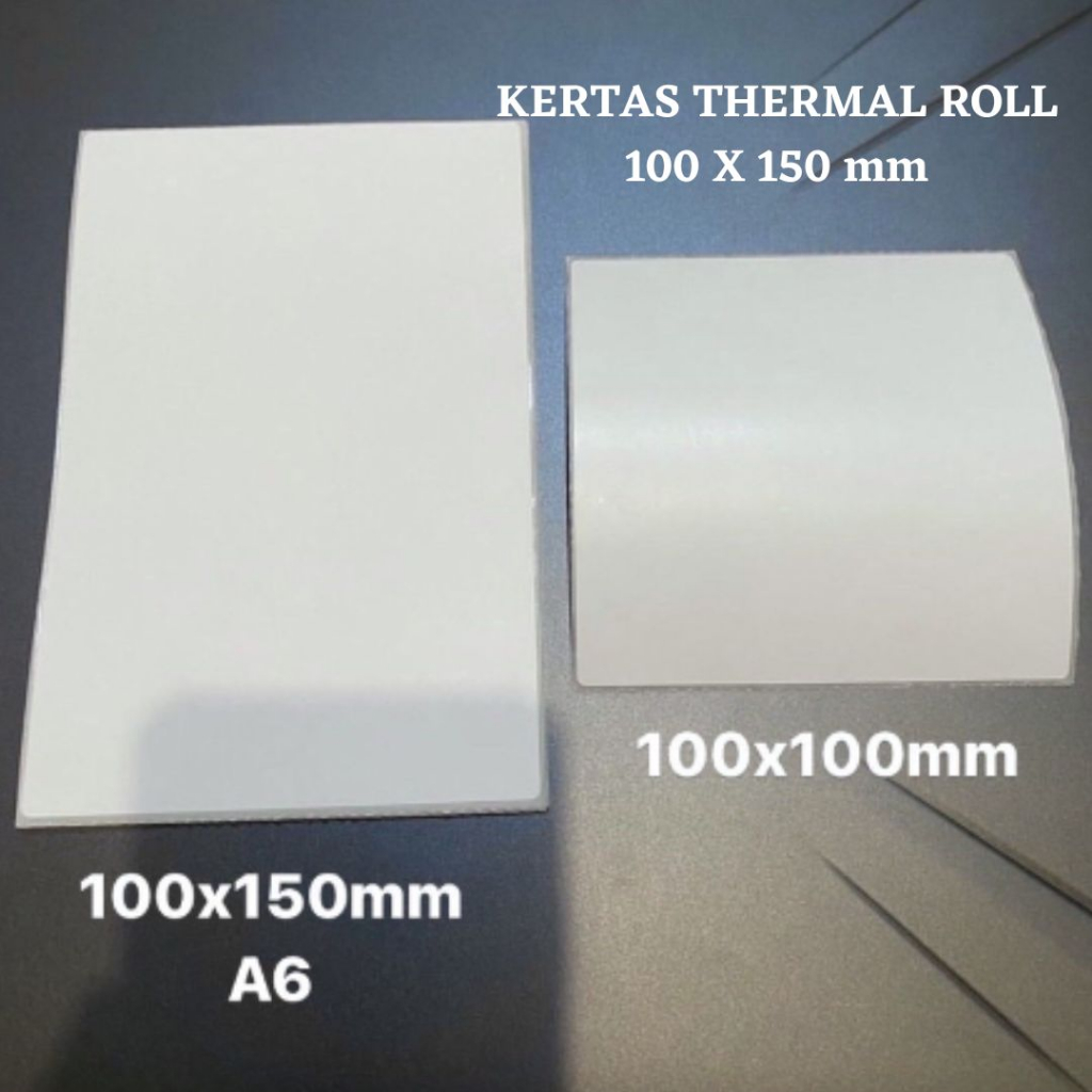 

KERTAS LABEL STICKER THERMAL ROLL 100 X 150 BARCODE 100X150 UKURAN A6