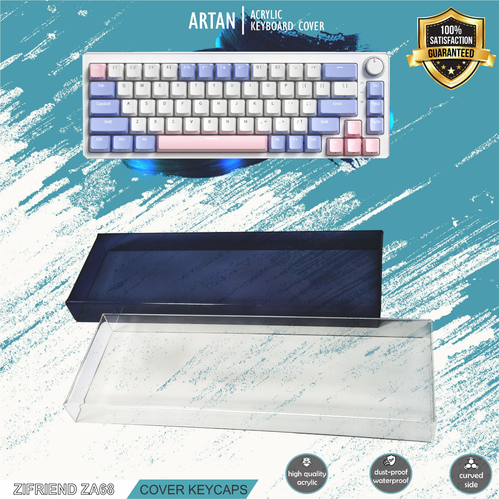 zifriend za68 COVER AKRILIK PENUTUP KEYBOARD MECHANICAL ANTI DEBU
