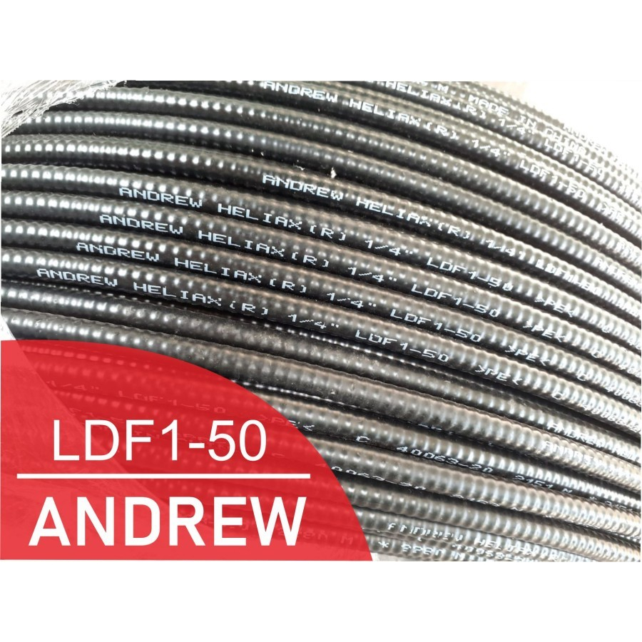 Kabel 1/4" Andrew LDF1 Setara 9913 RG-8 Kabel coaxial 50 Ohm Cable Heliax 1/4 Inch Andrew