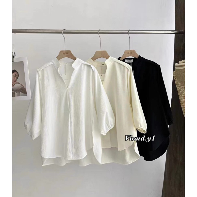 Kemeja Wanita Polos / Atasan Cewek Blouse Korea Oversize 123