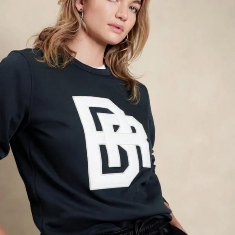 BR big logo sweatshirt navy &amp;Cream