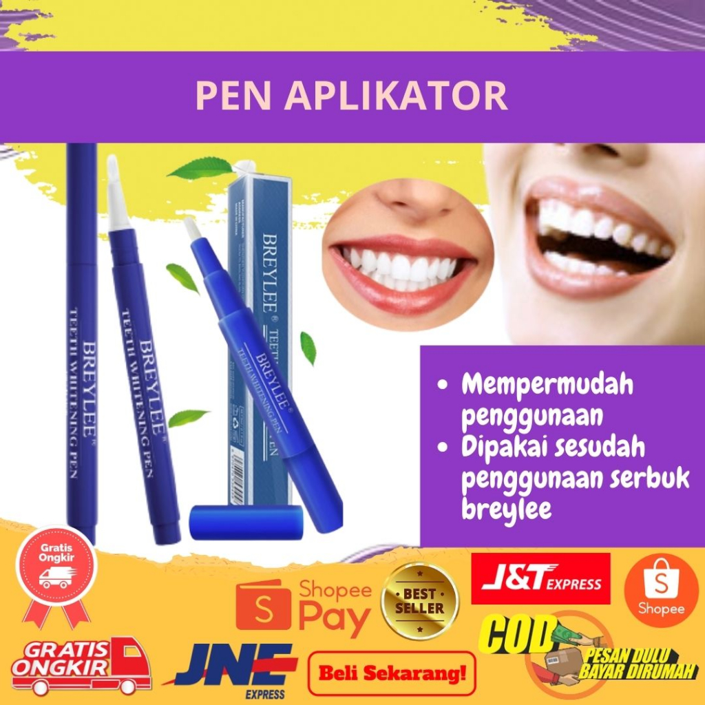Snap On Smile BREYLE Teeth Whitening Powder Pemutih Gigi Kuning Permanen Ori Permanen TERLARIS
