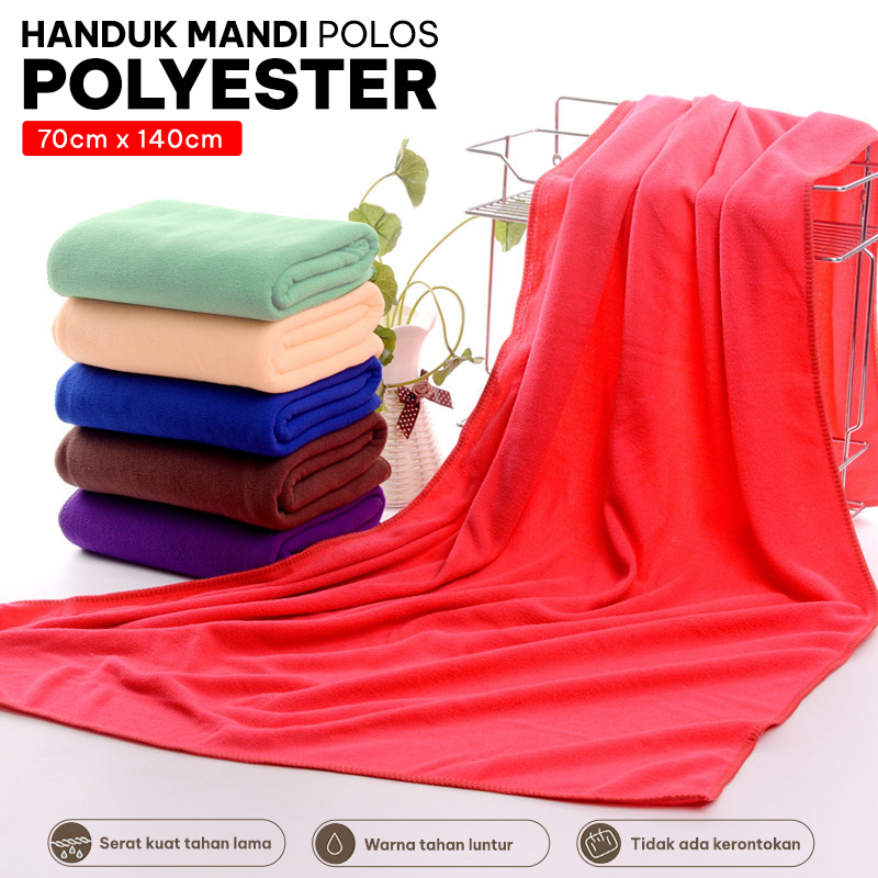 Handuk Premium Polos Tebal Dewasa Jumbo Size 70x140cm Bahan Polyester Lembut Perlengkapan Mandi Rumah Tangga Import - H6 - 88Blanketstore