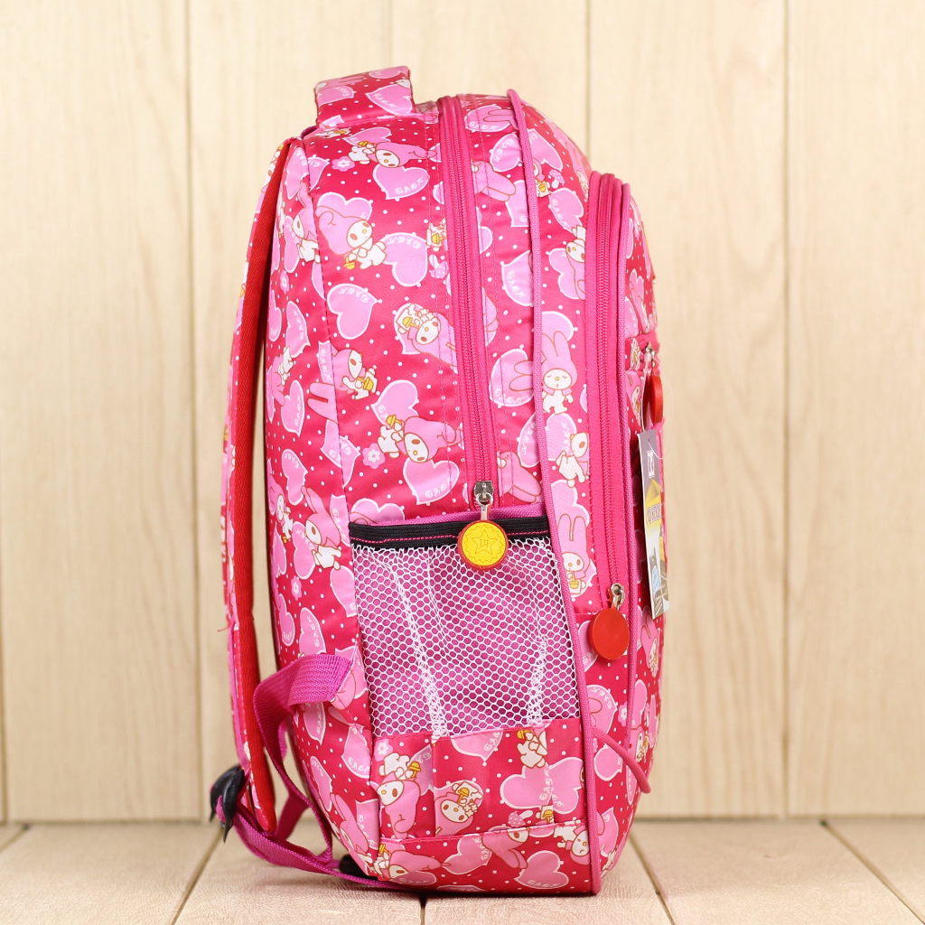 Tas Anak Perempuan Sekolah SD UJ Style Melody Pink Ransel Sekolah Anak Model Korea Free Tempat Pensil dan Raincover