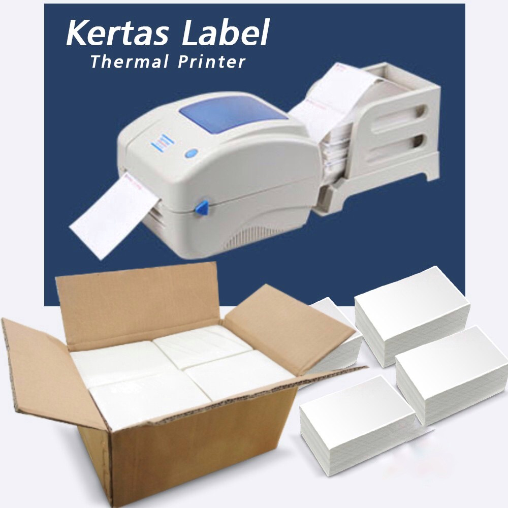 

Kertas Thermal / Label Thermal 100 x 150 mm isi 500Pcs
