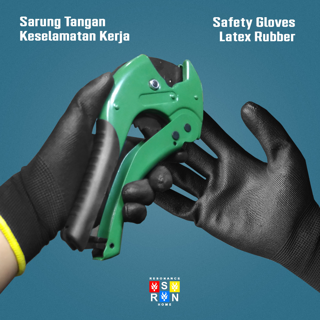 Sarung Tangan Latex Hitam / Safety Gloves RESONANCE HOME