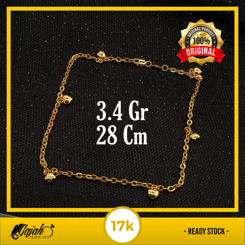 Gelang Kaki Emas 17K - 3.4 Gr Kadar 750 - 5321