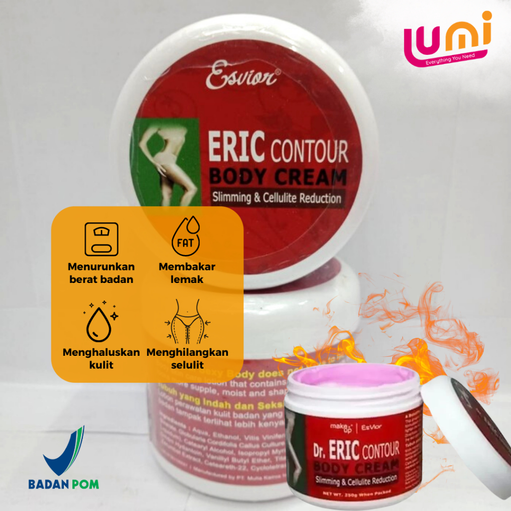 DR ERIC CONTOUR BODY CREAM ESVIOR SLIMMING &amp; CELLULITE REDUCTION ORIGINAL BPOM BODY LOTION PELANGSING BADAN