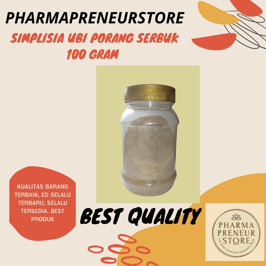 SIMPLISIA UBI PORANG SERBUK KEMASAN 100 GRAM BEST QUALITY NEW