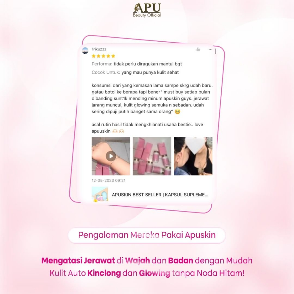 APUSKIN BEST SELLER | KAPSUL SUPLEMEN PEMUTIH KULIT BPOM