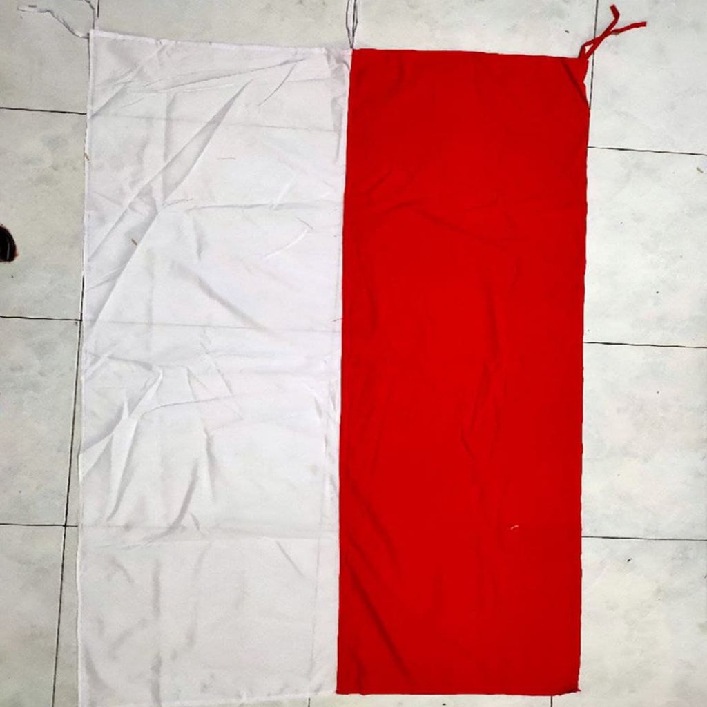 Bendera Merah Putih  Indonesia Kain Satin Peles Murah 40x60cm