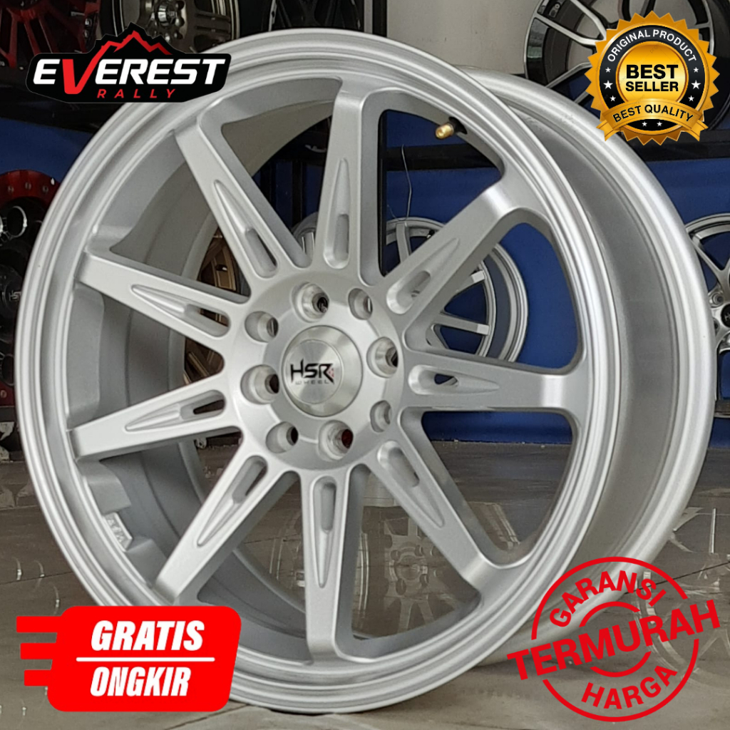Velg R17 Baut 4 PCD 4x100-114,3 TIKALA 9004 HSR R17 Lebar 75 ET40 SILVER