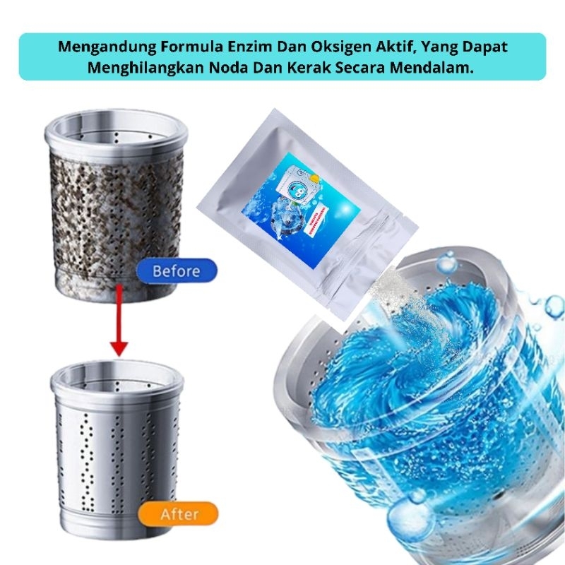 Serbuk Pembersih Mesin Cuci Washing Machine Cleaner 100gr