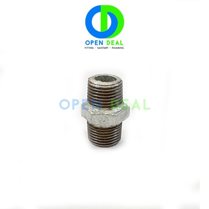 Double Nepel Besi 1/2" IN G Brand / D NEPEL 1/2 INCH Galvanis