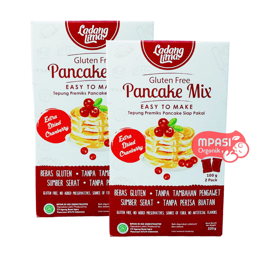 PANCAKE MIX BEBAS GLUTEN - BEBAS PENGAWET | TEPUNG PANCAKE SIAP PAKAI | GLUTEN FREE - LESS SUGAR | MAKANAN SEHAT | HEALTHY FOOD