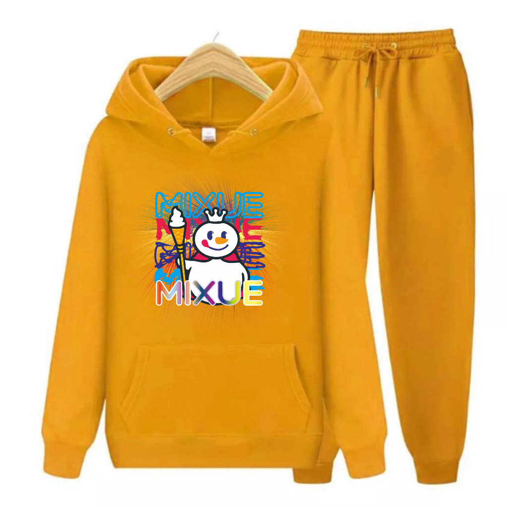 Setelan Sweater Hoodie Anak Mixue Grafic S,M,XL