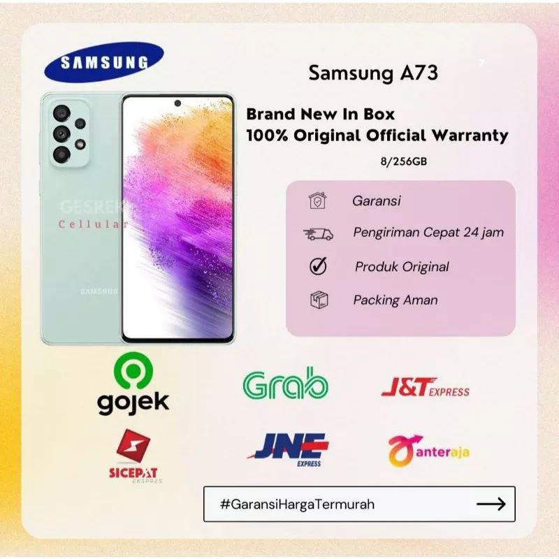 Samsung A73 5G 8/256 GB - garansi resmi
