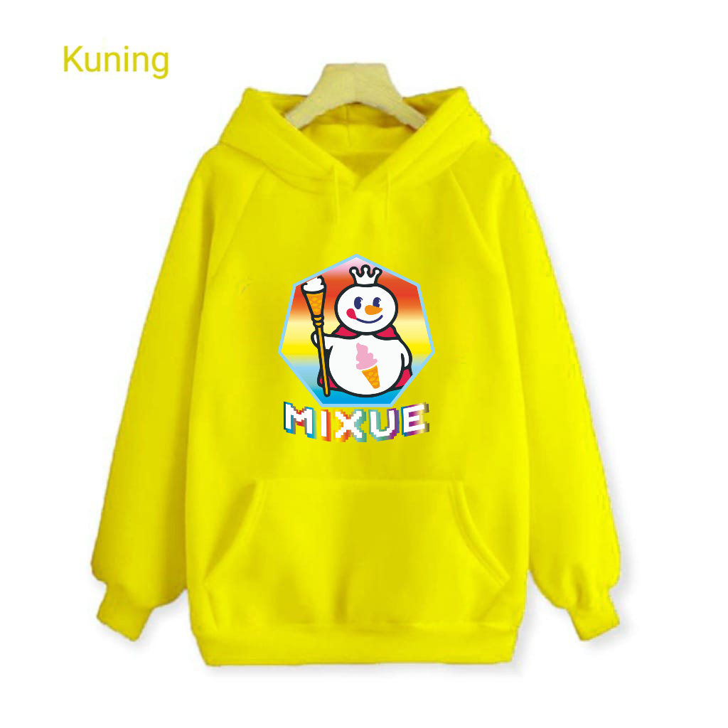 Sweater Hoodie Anak Cewek Cowok Mixue Pelangi