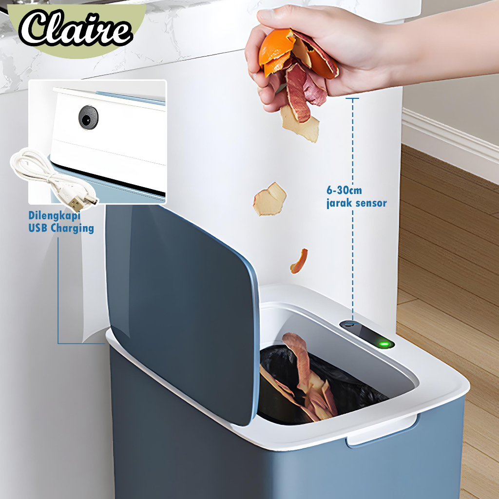 Claire Tempat Sampah Sensor Otomatis 14 L / Tempat Sampah Pintar