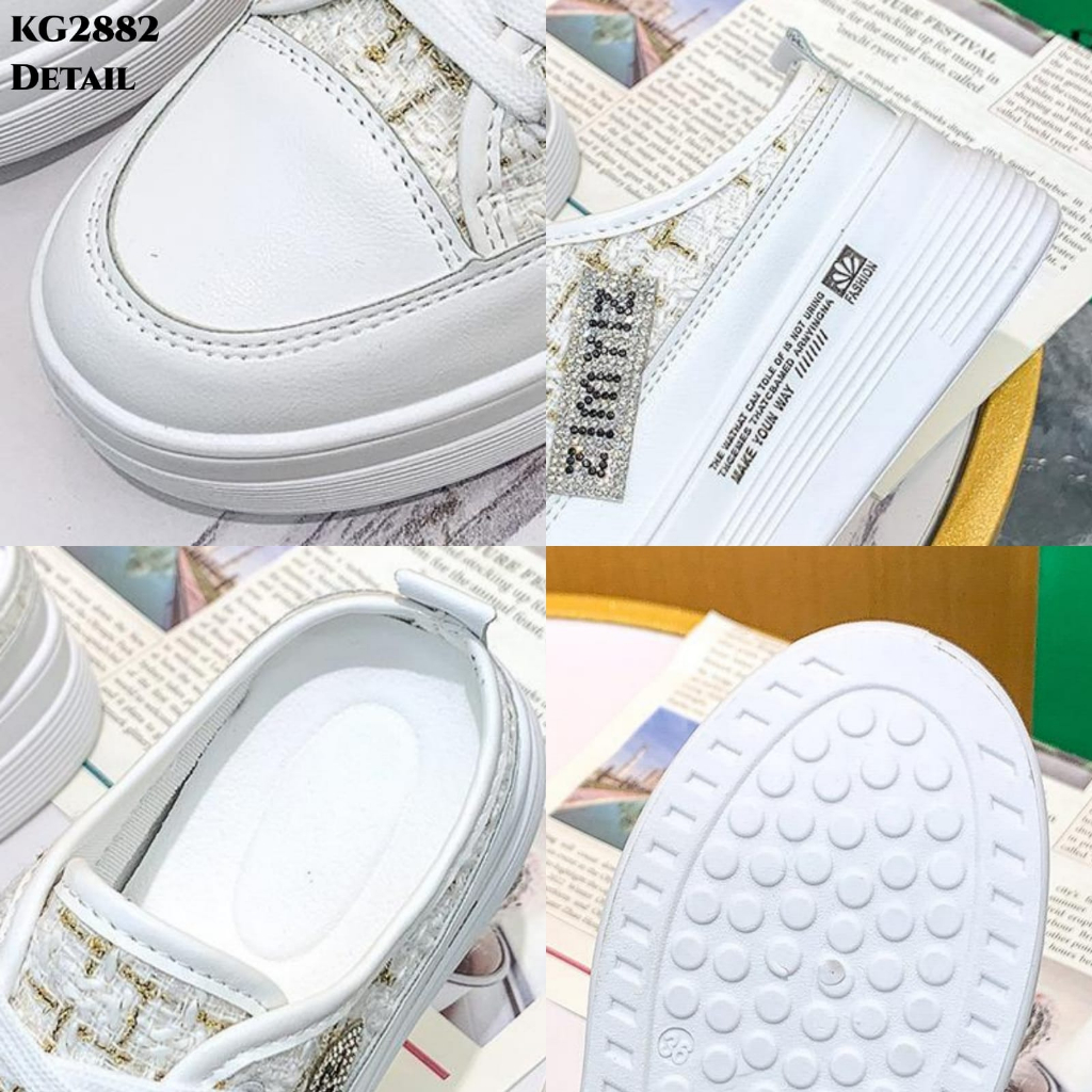 WYN SEPATU SNEAKERS WEDGES SLOP IMPORT FASHION KOREA KG2882