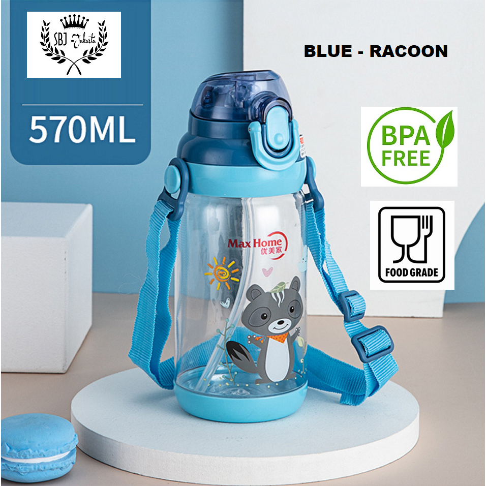 BOTOL MINUM ANAK 570 ml - 550 ml BPA FREE Anti Bocor Diller Maxhome Original Wild Life