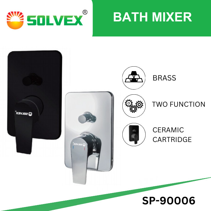 SOLVEX Stop Kran Mixer Wall Shower Dinding Keran Air Panas Dingin SP-90006