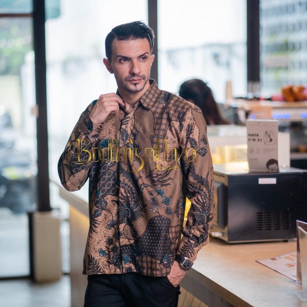 KEMEJA BATIK PRIA LENGAN PANJANG SIZE M L XL XXL BSWART batik HRB026