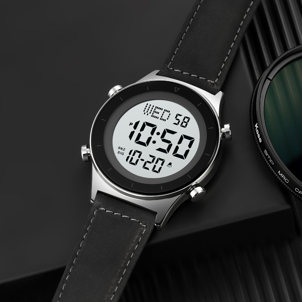 SKMEI 2079 Jam Tangan Pria Digital Chronograph Tali PU Leather WATCHKITE WKOS